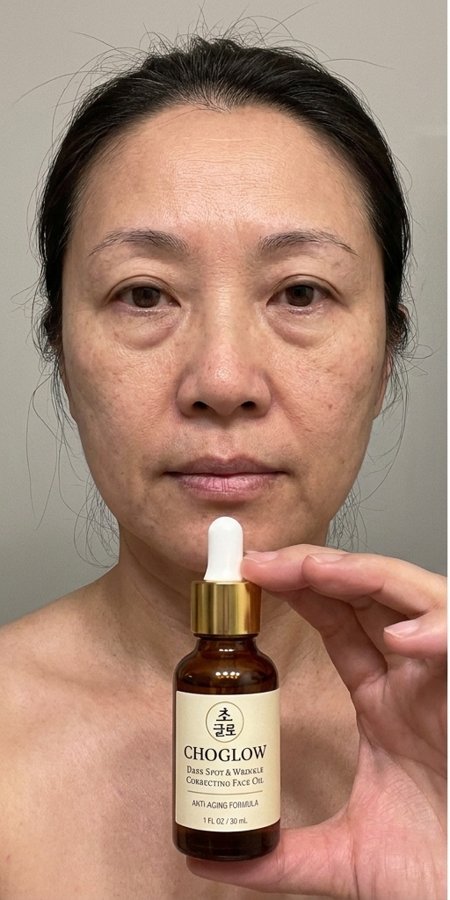 Choglow face oil real customer transformation