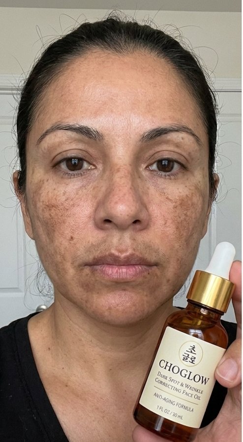 Choglow face oil real customer transformation